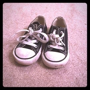 Baby Boy Converse - Black Low Top